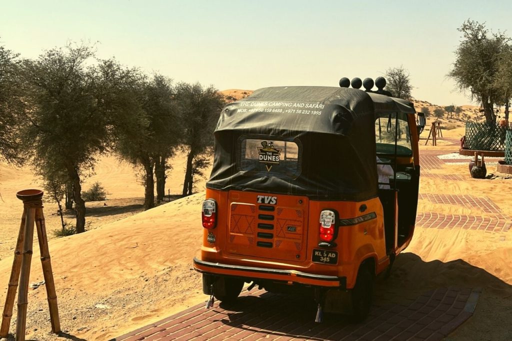 A lovely Tuktuk in the desert.