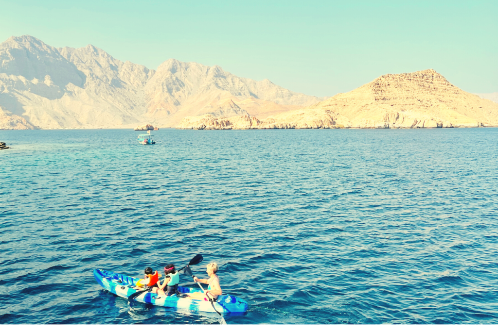 Kayaking in Oman.
