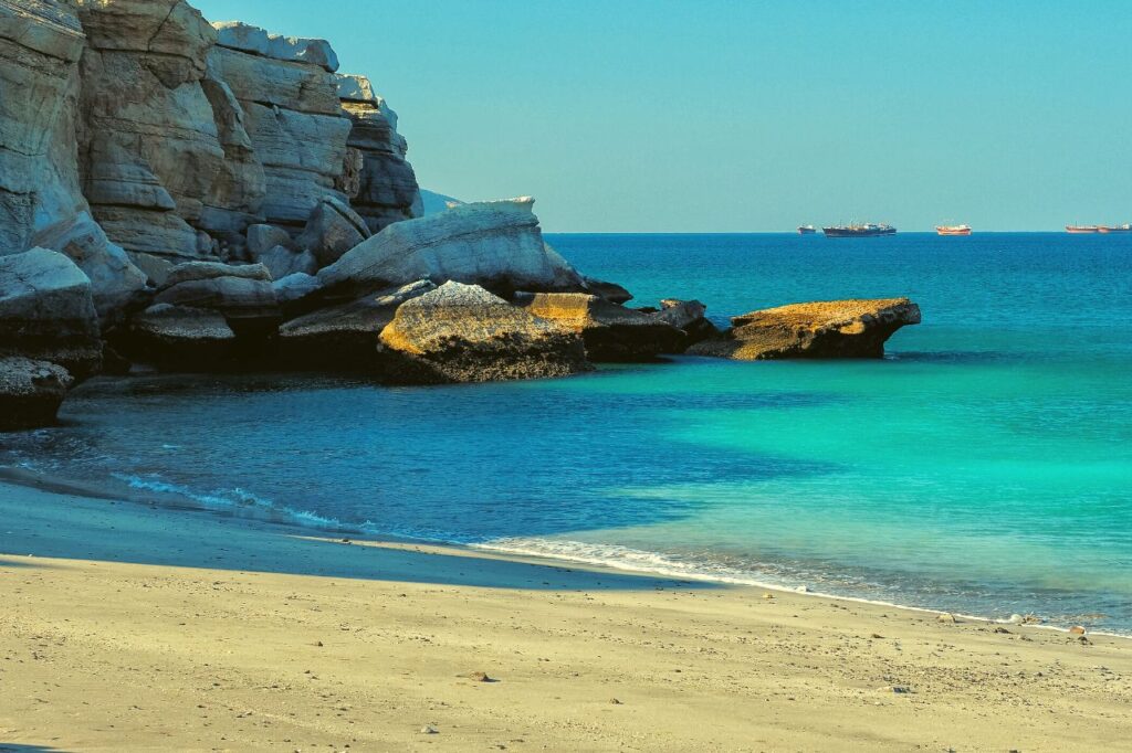 Bassa Beach in Musandam Peninsula, Oman
