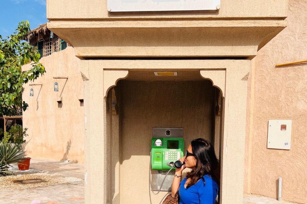 An Old telephone booth in Al Fahidi District.