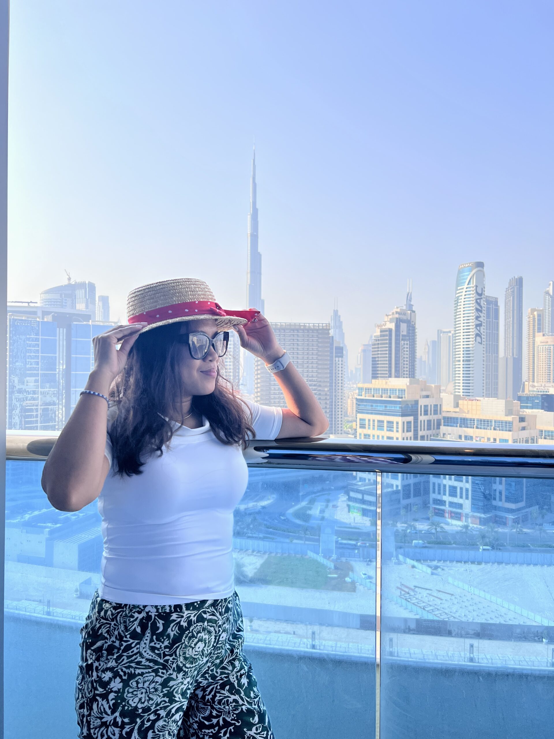 The Hyde Dubai with Burj Khalifa at its backdrop.